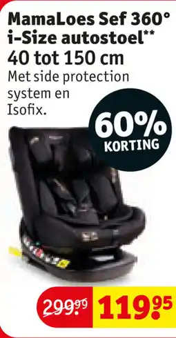 Kruidvat MamaLoes Sef 360° i-Size autostoel aanbieding