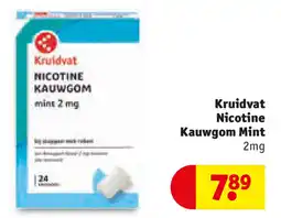 Kruidvat Kruidvat Nicotine Kauwgom Mint 2mg aanbieding