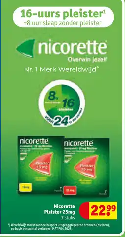 Kruidvat Nicorette Pleister 25mg aanbieding