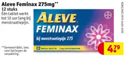 Kruidvat Aleve Feminax 275mg aanbieding