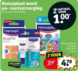 Kruidvat Hansaplast wond en voetverzorging aanbieding