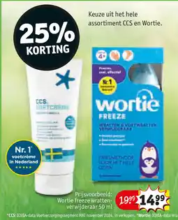 Kruidvat Keuze uit het hele assortiment CCS en Wortie. aanbieding