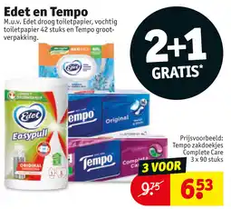 Kruidvat Edet en Tempo aanbieding