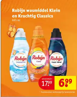 Kruidvat Robijn wasmiddel Klein en Krachtig Classics aanbieding