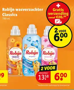 Kruidvat Robijn wasverzachter Classics aanbieding