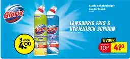 Kruidvat Glorix Toiletreiniger Zonder bleek aanbieding
