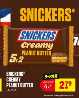 Kruidvat Snickers creamy peanut butter aanbieding