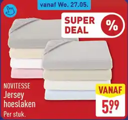 ALDI Novitesse Jersey Hoeslaken aanbieding