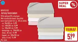 ALDI Novitesse Jersey hoeslaken aanbieding