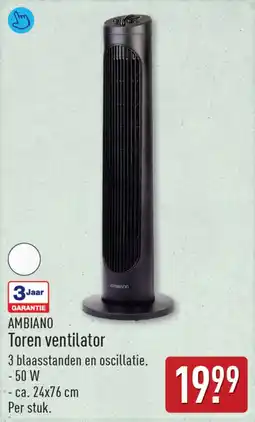 ALDI Ambiano Toren ventilator aanbieding