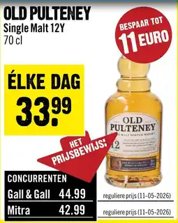 Dirck 3 Old pulteney single malt 12y aanbieding