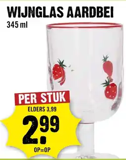 Dirck 3 Wijnglas aardbei aanbieding