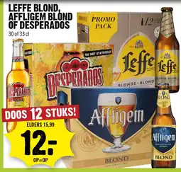 Dirck 3 Leffe blond. affligem blond promo of desperados aanbieding