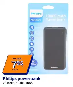 Action Philips powerbank aanbieding
