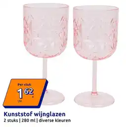 Action Kunststof wijnglazen aanbieding