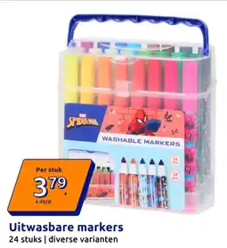 Action Uitwasbare Markers aanbieding