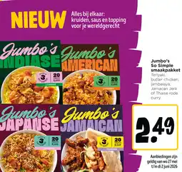 Jumbo Jumbo's So Simple smaakpakket aanbieding