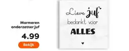 The Read Shop Marmeren onderzetter juf aanbieding
