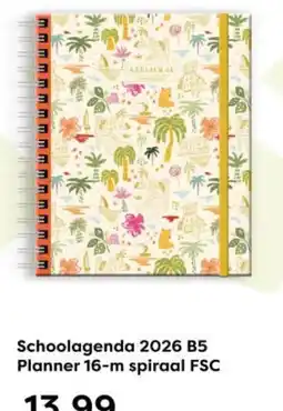 The Read Shop Schoolagenda 2026 B5 Planner 16-m spiraal FSC aanbieding