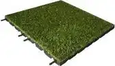 Bol.com Intergard Kunstgrastegels kunstgras rubberen tegels 50x50x3cm aanbieding