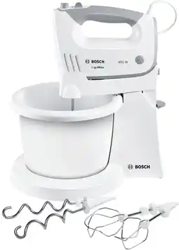 Bol.com Bosch MFQ36460 ErgoMixx - Handmixer - Incl mengkom - 450W - Wit aanbieding