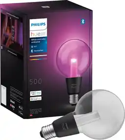 Coolblue Philips Hue Lightguide Globe White and Color E27 aanbieding