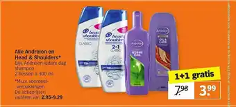 Albert Heijn Alle Andrélon En Head & Shoulders 1+1 Gratis aanbieding