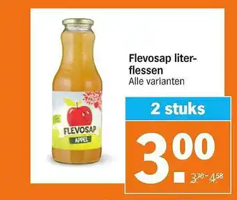 Albert Heijn Flevosap Literflessen aanbieding