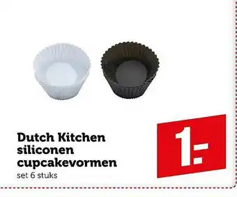 Coop Dutch Kitchen Siliconen Cupcakevormen aanbieding