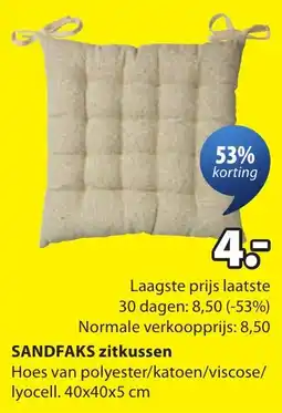 Jysk Sandfaks zitkussen aanbieding