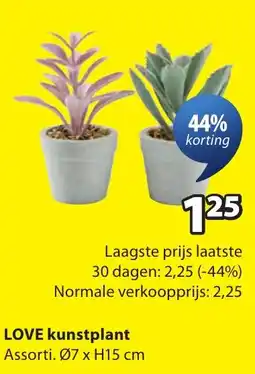 Jysk Love kunstplant aanbieding
