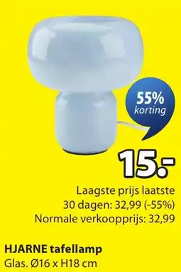 Jysk Hjarne tafellamp aanbieding