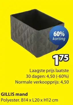 Jysk Gillis mand aanbieding
