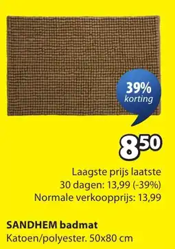 Jysk Sandhem badmat aanbieding