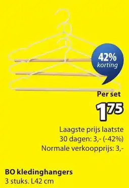 Jysk Bo kledinghangers aanbieding