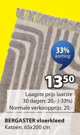Jysk Bergaster vloerkleed aanbieding