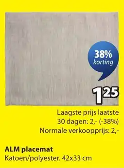 Jysk Alm placemat aanbieding