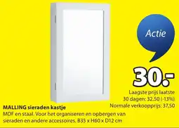 Jysk Malling sieraden kastje aanbieding