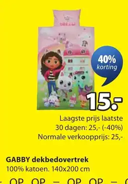 Jysk Gabby dekbedovertrek aanbieding