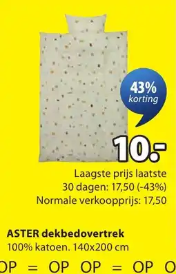 Jysk Aster dekbedovertrek aanbieding
