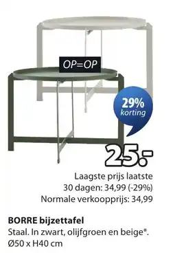 Jysk Borre bijzettafel aanbieding