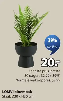 Jysk Lomvi bloembak aanbieding