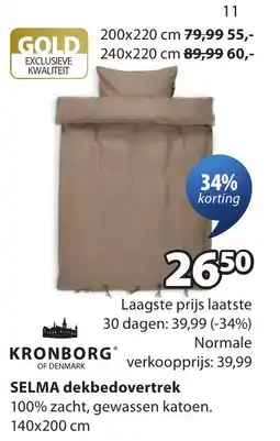 Jysk Kronborg selma dekbedovertrek aanbieding