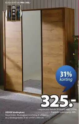 Jysk Vedde kledingkast aanbieding