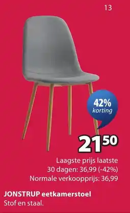 Jysk Jonstrup eetkamerstoel aanbieding
