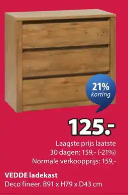Jysk Vedde ladekast aanbieding