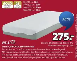 Jysk Wellpur hovda schuimmatras aanbieding