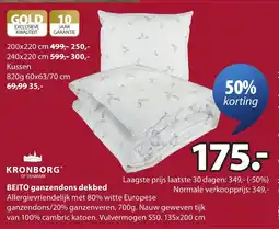 Jysk Kronborg beito ganzendons dekbed aanbieding