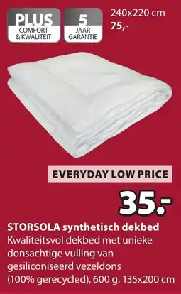 Jysk Storsola synthetisch dekbed aanbieding