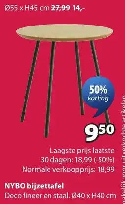 Jysk Nybo bijzettafel aanbieding